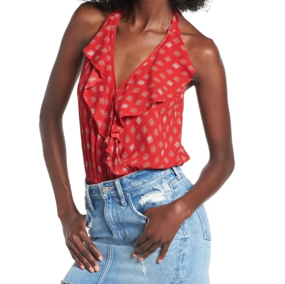 NWT, Band of Gypsies Halter Bodysuit Medium